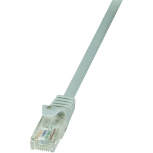 RJ45 mrežni kabel CAT 6 U/UTP [1x RJ45 utikač - 1x RJ45 utikač] 1 m sivi zaštiće slika