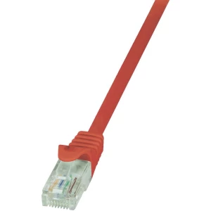 RJ45 mrežni kabel CAT 6 U/UTP [1x RJ45 utikač - 1x RJ45 utikač] 3 m crveni zašti slika
