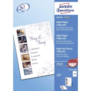 Avery-Zweckform Superior papir za tintne pisače mat 2579-100 DIN A4 150 g/m 100 slika