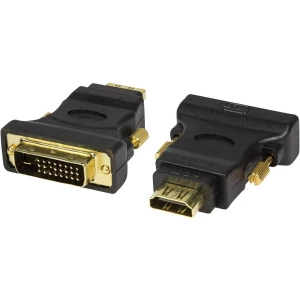 HDMI/DVI adapter LogiLink [1x HDMI-utičnica <=> 1x DVI-utikač 24+1pol.] crn, AH0 slika
