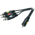 Klinke / Činč AV priključni kabel [1x JACK utikač 2.5 mm - 3x činč-utikač] 2.50 slika