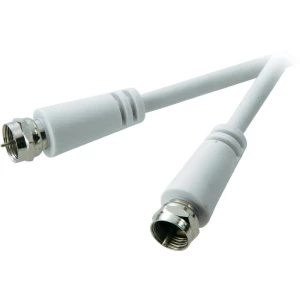 SAT priključni kabel [1x F-utikač - 1x F-utikač] 1.50 m 75 dB bijeli SpeaKa Prof slika