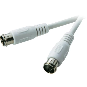 SAT priključni kabel [1x F-brzi utikač - 1x F-brzi utikač] 1.50 m 75 dB bijeli S slika