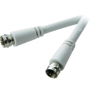 SAT priključni kabel [1x F-utikač - 1x F-utikač] 1.50 m 90 dB bijeli SpeaKa Prof slika