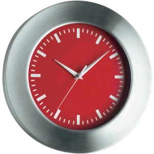 Zidni sat TFA, analogni, 300 x 41 mm, aluminij (češljani), crveni slika