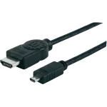 HDMI priključni kabel [1x HDMI-utikač <=> 1x HDMI-utikač D Micro] 2m, crn