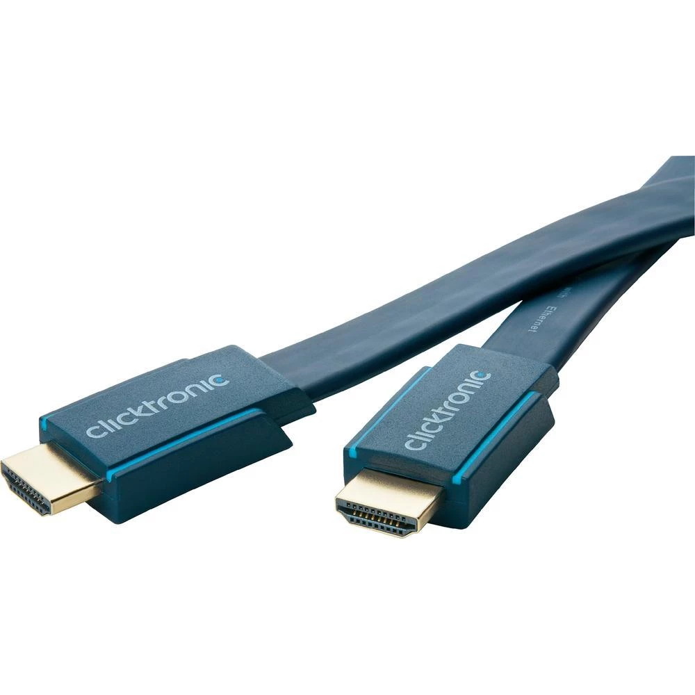 HDMI priključni kabel clicktronic [1x HDMI utikač <=> 1x HDMI utikač] 1 m plava