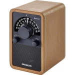 Stolni radio Sangean WR-15BT UKV, SV, Bluetooth®, NFC, smeđa, koža