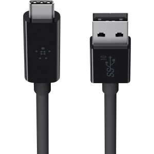 USB 3.1 priključni kabel Belkin [1x USB 3.0 utikač A - 1x USB utikač C] 1 m crna slika