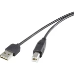 Priključni kabel Renkforce USB 2.0 A/B 1,8 m sa prekretnim utikačem - pogrešno p