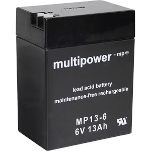 Olovni akumulator 6 V 13 Ah multipower MP13-6 A96801 olovo (AGM) (Š x V x DB) 10 slika
