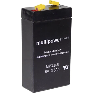 Olovni akumulator 3.8 Ah multipower MP3,8-6 A96325 olovo (AGM) (Š x V x DB) 66 x slika