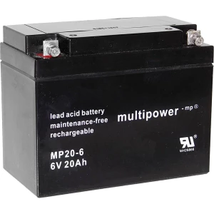 Olovni akumulator 6 V 20 Ah multipower MP20-6 A9621 olovo (AGM) (Š x V x DB) 157 slika