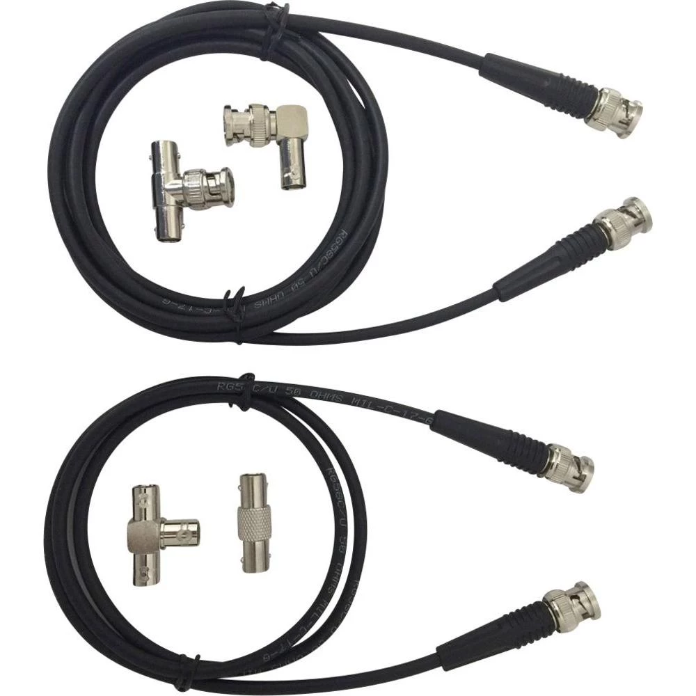 Komplet BNC mjernih vodova Testec TT-SET 1200 [ BNC uikač - BNC utikač] 1 m crna