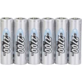 Mignon (AA) baterija NiMH HR06 4 + 2 gratis Ansmann 2700 mAh 1.2 V 6 komada slika