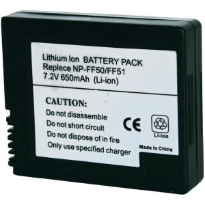 Baterija za kameru Conrad energy 7.2 V 600 mAh zamjenjuje originalnu bateriju NP-FF50, NP-FF51 slika