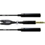 Kabel sa REAN jack konektorom CORDIAL 0.3 m, 6,3 mm/2X jack 6,3 mm utičnica
