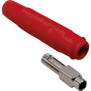 Laboratorijska utičnica za spajanje, ravna, promjer zatika: 4 mm crvena BKL Electronic 072233 1 kom. slika