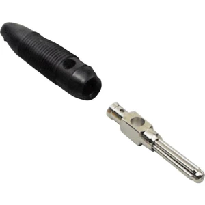 Spojni utič, ravan, promjer zatika: 4 mm crni BKL Electronic 072178 1 kom. slika