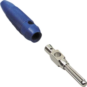 Spojni utič, ravan, promjer zatika: 4 mm plavi BKL Electronic 072159 1 kom. slika