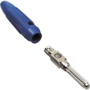 Spojni utič, ravan, promjer zatika: 4 mm plavi BKL Electronic 072165 1 kom. slika