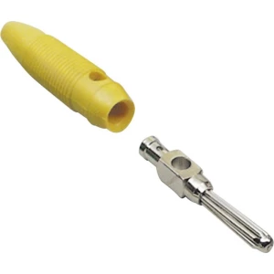 Spojni utič, ravan, promjer zatika: 4 mm žuti BKL Electronic 072179 1 kom. slika