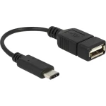 USB 2.0 adapter [1x USB utikač C - 1x USB 2.0 utikač ženski A] Delock 0.15 m, crna