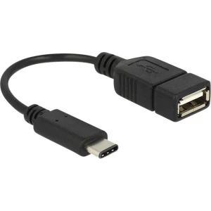USB 2.0 adapter [1x USB utikač C - 1x USB 2.0 utikač ženski A] Delock 0.15 m, crna slika