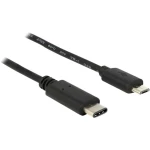 USB 2.0 priključni kabel [1x USB 2.0 utikač Micro-B - 1x USB utikač C] Delock 1m, crna