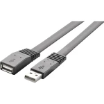 USB 2.0 produžni kabel Renkforce [1x USB 2.0 utikač A - 1x USB 2.0 utičnica A] 3 m crna jako fleksibilni