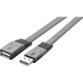 USB 2.0 produžni kabel Renkforce [1x USB 2.0 utikač A - 1x USB 2.0 utičnica A] 3 m crna jako fleksibilni slika