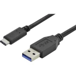 USB 3.0 priključni kabel [1x USB utikač C - 1x USB 3.0 utikač A] Digitus 1 m crna