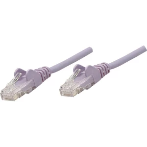 RJ45 mrežni priključni kabel CAT 5e F/UTP [1x RJ45-utikač - 1x RJ45-utikač] 10 m lila, Intellinet slika