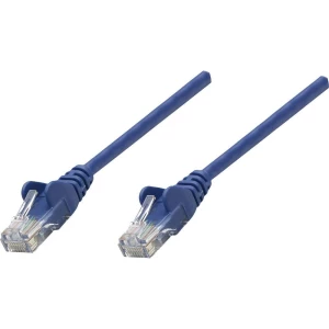 RJ45 mrežni priključni kabel CAT 5e F/UTP [1x RJ45-utikač - 1x RJ45-utikač] 7.50 m plavi, Intellinet slika