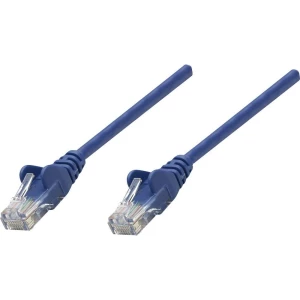 RJ45 mrežni priključni kabel CAT 5e SF/UTP [1x RJ45-utikač - 1x RJ45-utikač] 15 m plavi, Intellinet slika