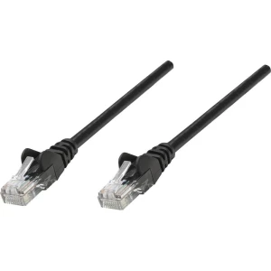 RJ45 mrežni priključni kabel CAT 5e U/UTP [1x RJ45-utikač - 1x RJ45-utikač] 10 m crni, Intellinet slika