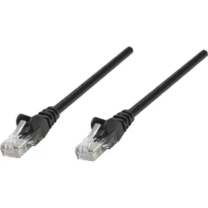 RJ45 mrežni priključni kabel CAT 5e U/UTP [1x RJ45-utikač - 1x RJ45-utikač] 2 m crni, Intellinet slika