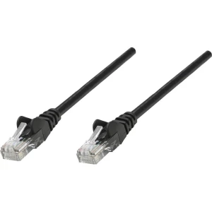 RJ45 mrežni priključni kabel CAT 6 S/FTP [1x RJ45-utikač - 1x RJ45-utikač] 30 m crni, pozlaćeni kontakti, Intellinet slika
