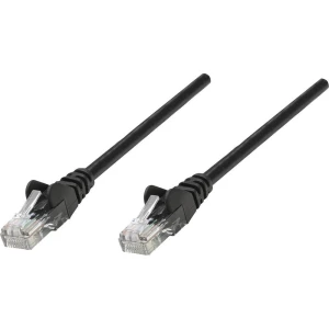 RJ45 mrežni priključni kabel CAT 6 S/FTP [1x RJ45-utikač - 1x RJ45-utikač] 7.50 m crni, pozlaćeni kontakti, Intellinet slika