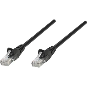 RJ45 mrežni priključni kabel CAT 6 S/STP [1x RJ45-utikač - 1x RJ45-utikač] 1 m crni, pozlaćeni kontakti, Intellinet slika