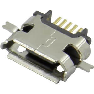 Mikro USB konektor, ugradbena utičnica, horizontalna tip B SMD Attend sadržaj: 1 kom. slika