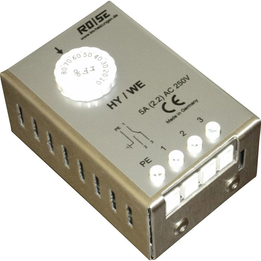 Razvodni ormar higrostat u metalnom kućištu LM Rose HY/WE uklopna struja (pri 250 V/AC) ovlaživanje: 2.2 A / odvlaživanje: 5 A slika