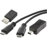 SuperSoft OTG-Mirror Micro-USB kabel Conrad 0,15 m + mini B adapter + USB A adapter komplet