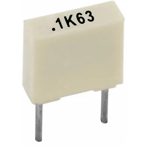 Poliesterski kondenzator, radialno ožičen 220 nF 63 V 10 % 5 mm (D x Š x V) 7.2 x 2,5 x 6,5 Kemet R82DC3220AA60K 1 kom. slika