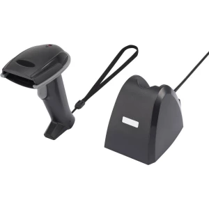 1D bežični skener barkodova iCR6307ABU Riotec LED crna ručni skener USB slika