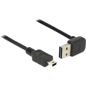 USB 2.0 priključni kabel [1x USB 2.0 utikač A - 1x USB 2.0 utikač Mini-B] 2 m crna dvostrani utikač, pozlaćeni utični kontakti, slika