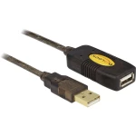 USB 2.0 produžni kabel [1x USB 2.0 utikač A - 1x USB 2.0 ženski utikač A] Delock 30 m crna pozlaćeni utični kontakti, UL certifi