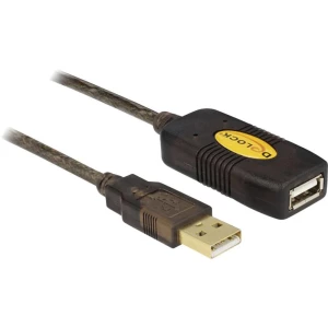 USB 2.0 produžni kabel [1x USB 2.0 utikač A - 1x USB 2.0 ženski utikač A] Delock 30 m crna pozlaćeni utični kontakti, UL certifi slika