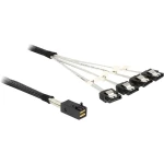 Priključni kabel za tvrdi disk [1x Mini-SAS-ženski utikač (SFF-8643) - 4x SATA utikač 7-polni.] Delock 0.50 m crna
