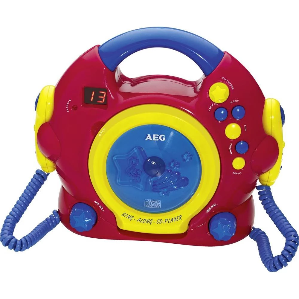 Dječiji CD player AEG CDK 4229 Kidsline CD uklj. karaoke funkciju i mikrofon slika